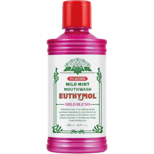Euthymol Mouth Wash 500ml Mild Mint 0% Alcohol