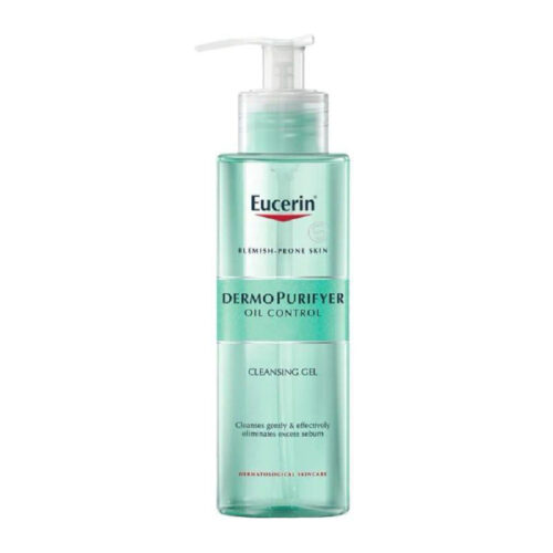 Eucerin DermoPurifyer Oil Control Face Cleansing Gel, Removes Excess Sebum, Dirt and Makeup, Fragrance-Free, Soap-Free, Suitable for Blemish and Acne-Prone Skin, 200ml