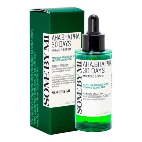 Some By Mi Aha Bha Pha 30 Days Miracle Face Serum | 50ml | Made From Tea Tree Leaf Water For Sensitive Skin | Daily Facial Serum For Sebum, Blemish Care & Remove Dead Cells