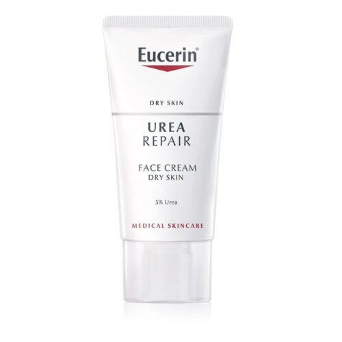 Eucerin UreaRepair Plus 5% Urea Face Cream with Ceramide and Lactate, Suitable for Mature & Diabetic Skin, Moisturizer for Very Dry & Dry Skin, 50ml