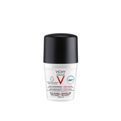 Vichy Homme 48H Anti Stain Antiperspirant Deodorant, 50ml