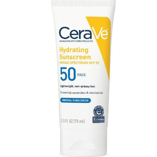 Cerave Hydrating Mineral Sunscreen 50 Face